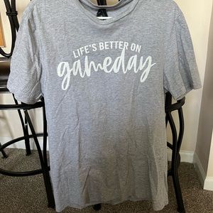 District Gray "Life's Better on Gameday" Short Sleeve Tee